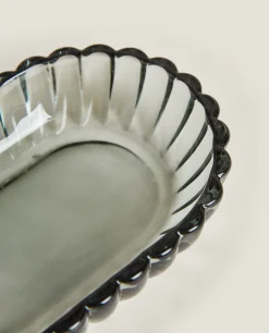 ZARA Home Raised Design Glass Soap Dish