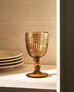ZARA Home Raised Design Wine Glass