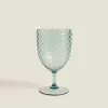 ZARA Home Raised Honeycomb Design Wine Glass