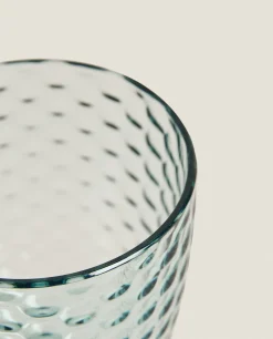 ZARA Home Raised Honeycomb Design Wine Glass