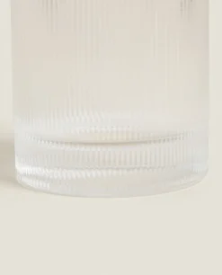 ZARA Home Raised Striped Cylindrical Dispenser