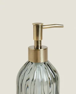 ZARA Home Raised Wavy Design Glass Dispenser