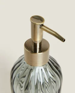 ZARA Home Raised Wavy Design Glass Dispenser