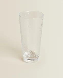 ZARA Home Raised-Design Glass Soft Drink Tumbler