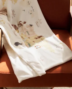 ZARA Home Reversible World Map Blanket