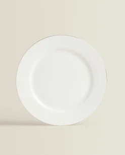 ZARA Home Rimmed Bone China Dinner Plate