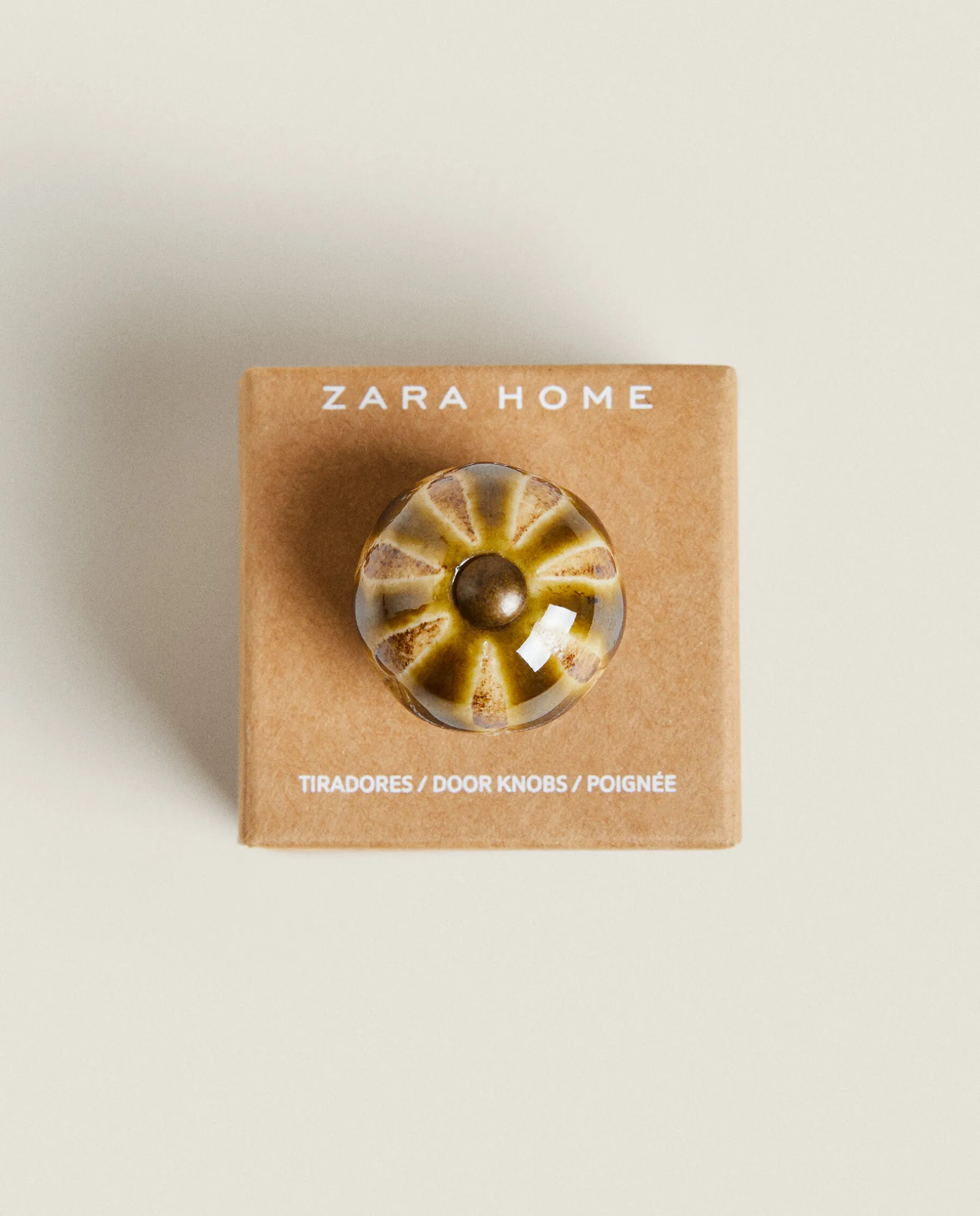 ZARA Home Round Ceramic Door Knob (Pack Of 2)