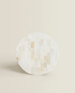 ZARA Home Round Mother-Of-Pearl Soap Dish