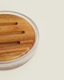 ZARA Home Round Soap Dish With Raised Design
