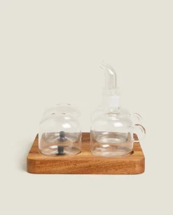 ZARA Home Salt And Cruet With Tray Set