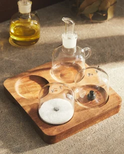 ZARA Home Salt And Cruet With Tray Set