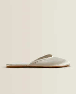 ZARA Home Sateen Slingback Slippers
