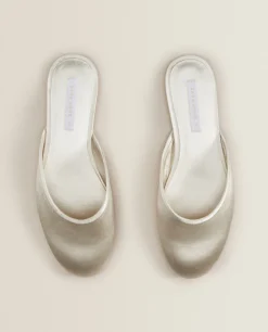 ZARA Home Sateen Slingback Slippers