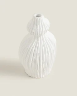 ZARA Home Scored Clay Vase