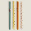 ZARA Home Set Of Borosilicate Glass Straws