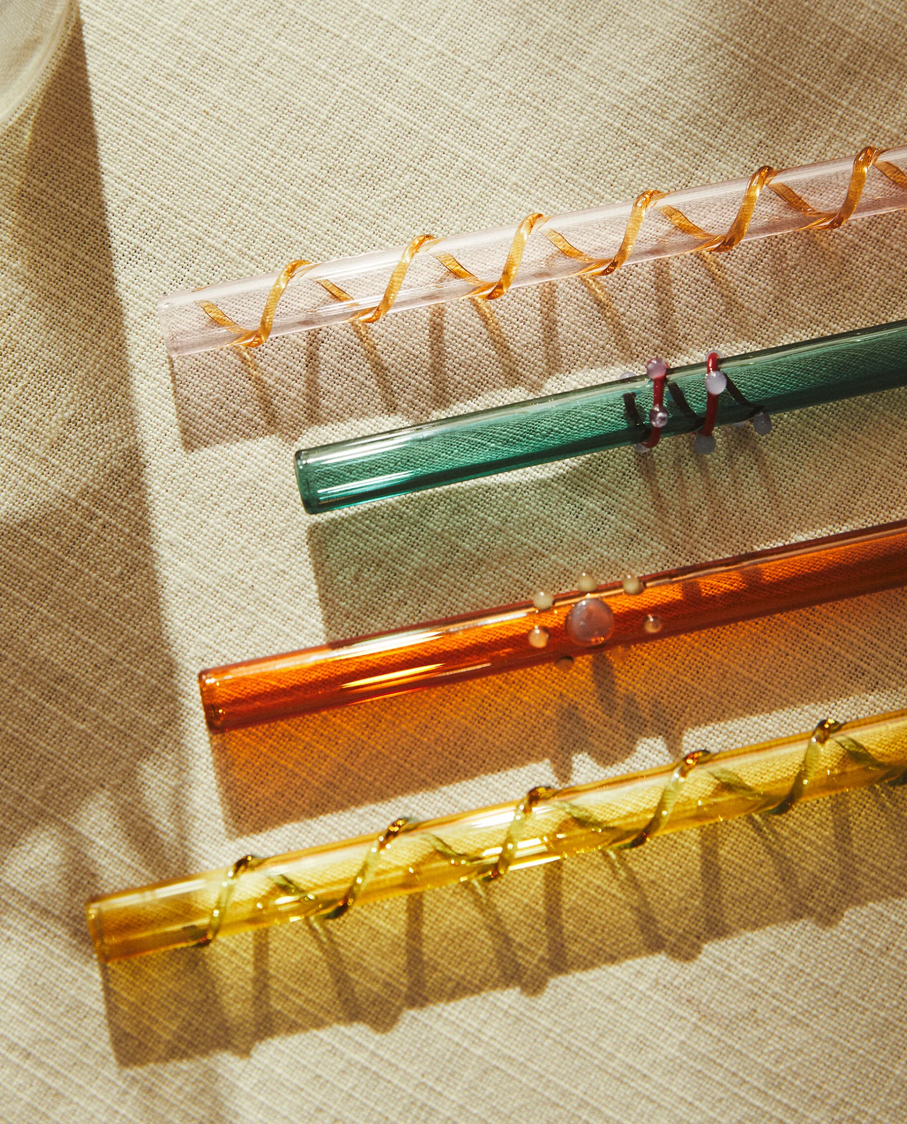 ZARA Home Set Of Borosilicate Glass Straws