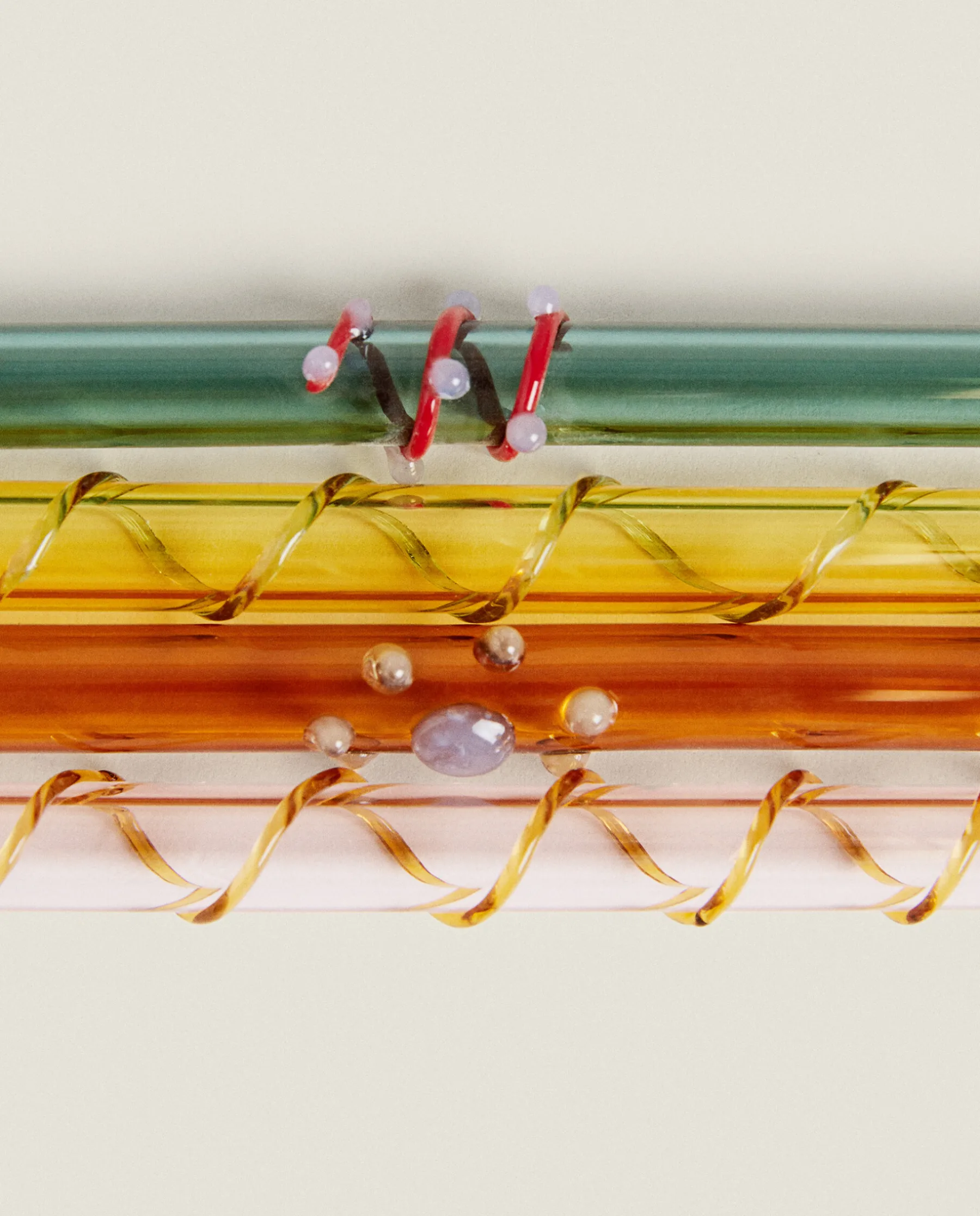 ZARA Home Set Of Borosilicate Glass Straws