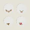 ZARA Home Set Of Embroidered Christmas Coasters