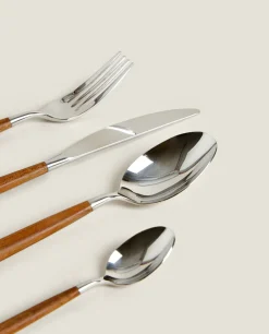 ZARA Home Set Of Maple Cutlery