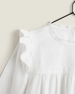 ZARA Home Shirt With Lace Trim & Ruffles