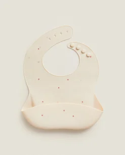 ZARA Home Silicone Heart Print Bib