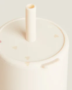 ZARA Home Silicone Heart Tumbler With Straw
