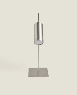 ZARA Home Silver Metal Usb Rechargeable Desk Lamp