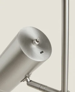 ZARA Home Silver Metal Usb Rechargeable Desk Lamp