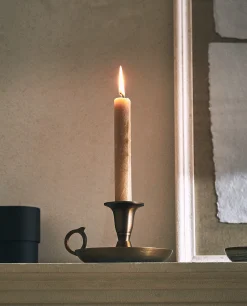 ZARA Home Small Golden Candlestick
