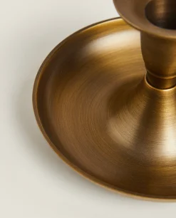 ZARA Home Small Golden Candlestick