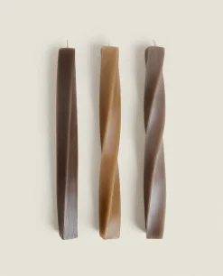 ZARA Home Spiral Candle (Pack Of 3)