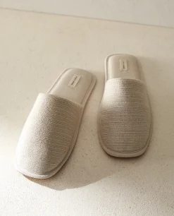 ZARA Home Square Toe Fabric Slippers