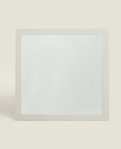 ZARA Home Square Wall Mirror With Linen Frame