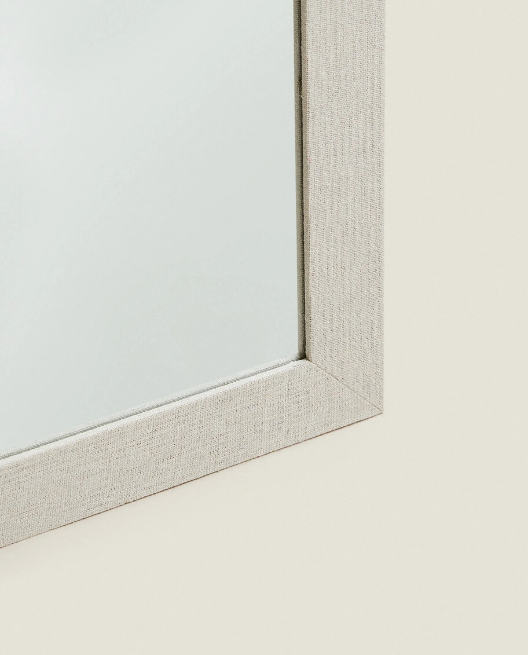 ZARA Home Square Wall Mirror With Linen Frame