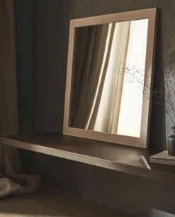ZARA Home Square Wall Mirror With Linen Frame