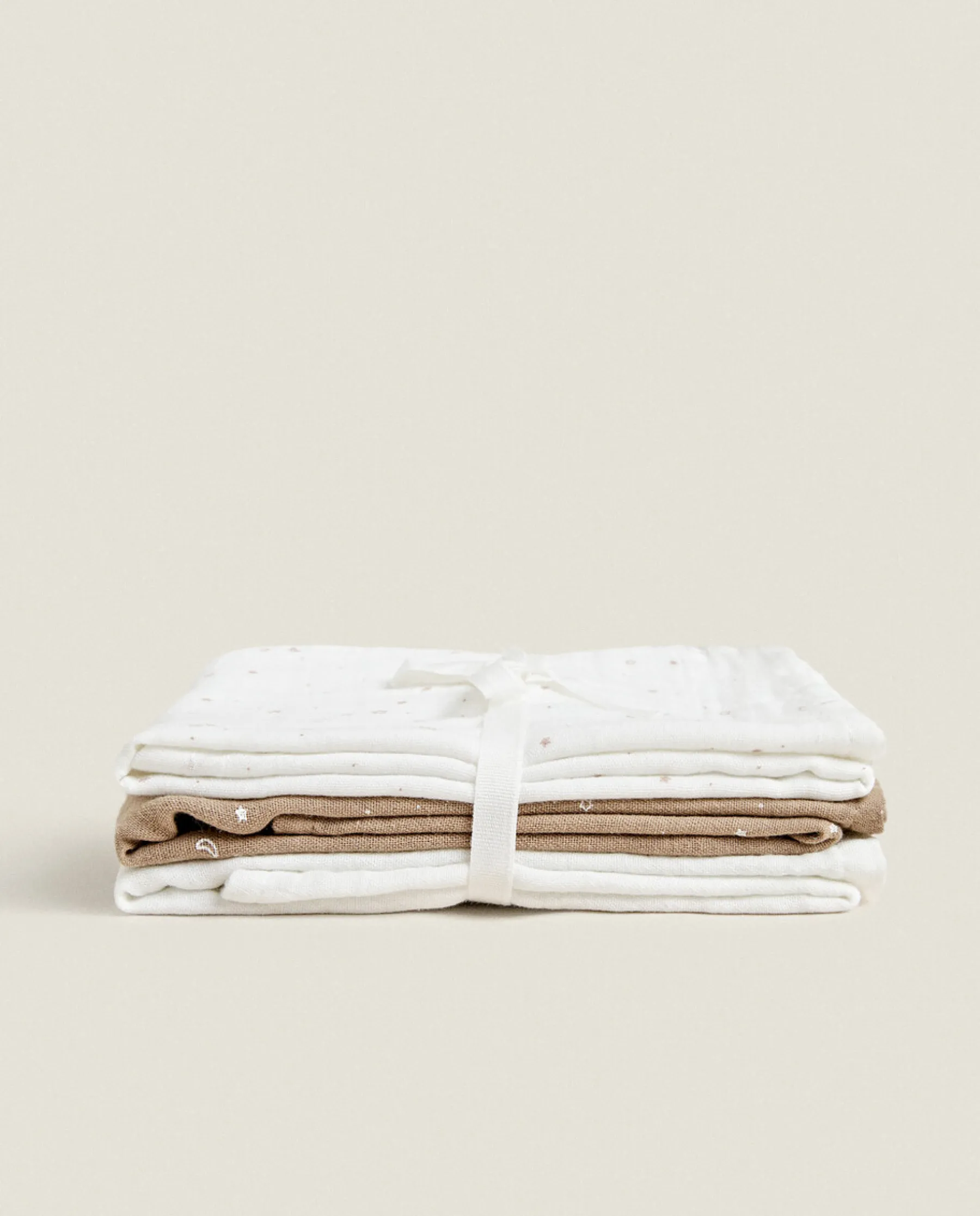 ZARA Home Star Print Muslin Cloths (Pack Of 3)