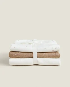 ZARA Home Star Print Towels (Pack Of 3)