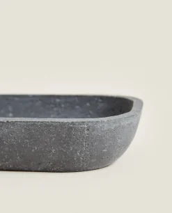 ZARA Home Stone Grey Resin Soap Dish