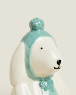 ZARA Home Stoneware Christmas Bunny Rabbit Egg Cup