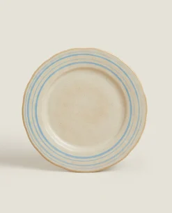 ZARA Home Stoneware Dinner Plate With Lines