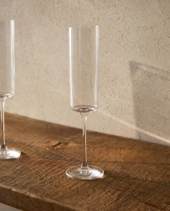 ZARA Home Straight Crystalline Sparkling Wine Flute