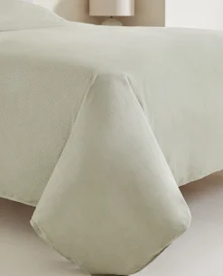ZARA Home Striped Cotton Duvet Cover