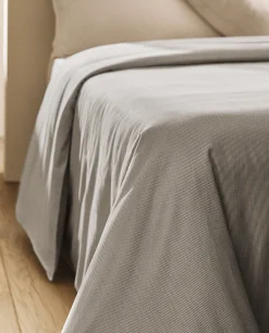 ZARA Home Striped Cotton Duvet Cover