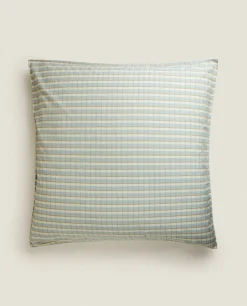 ZARA Home Striped Cotton Pillowcase