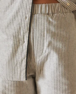 ZARA Home Striped Flannel Pajama Bottoms