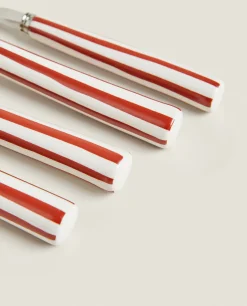 ZARA Home Striped Flatware Set (4 Pieces)