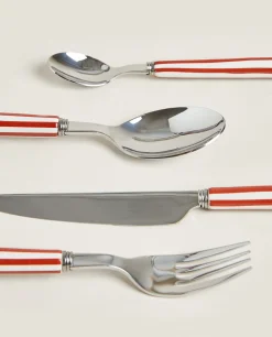 ZARA Home Striped Flatware Set (4 Pieces)