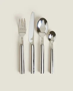 ZARA Home Striped Flatware Set (4 Pieces)