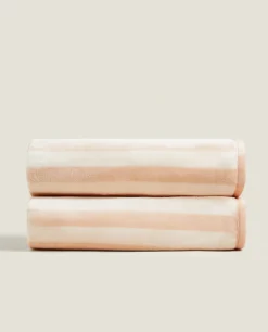 ZARA Home Striped Fleece Blanket