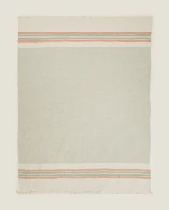 ZARA Home Striped Linen Blanket